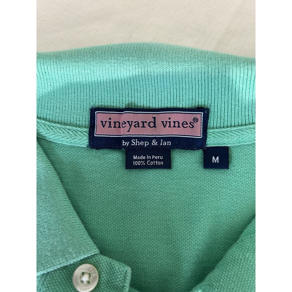 Vineyard Vines Polo‎ Shirt Green Men's Size Medium Cotton Blend - Picture 3 of 6
